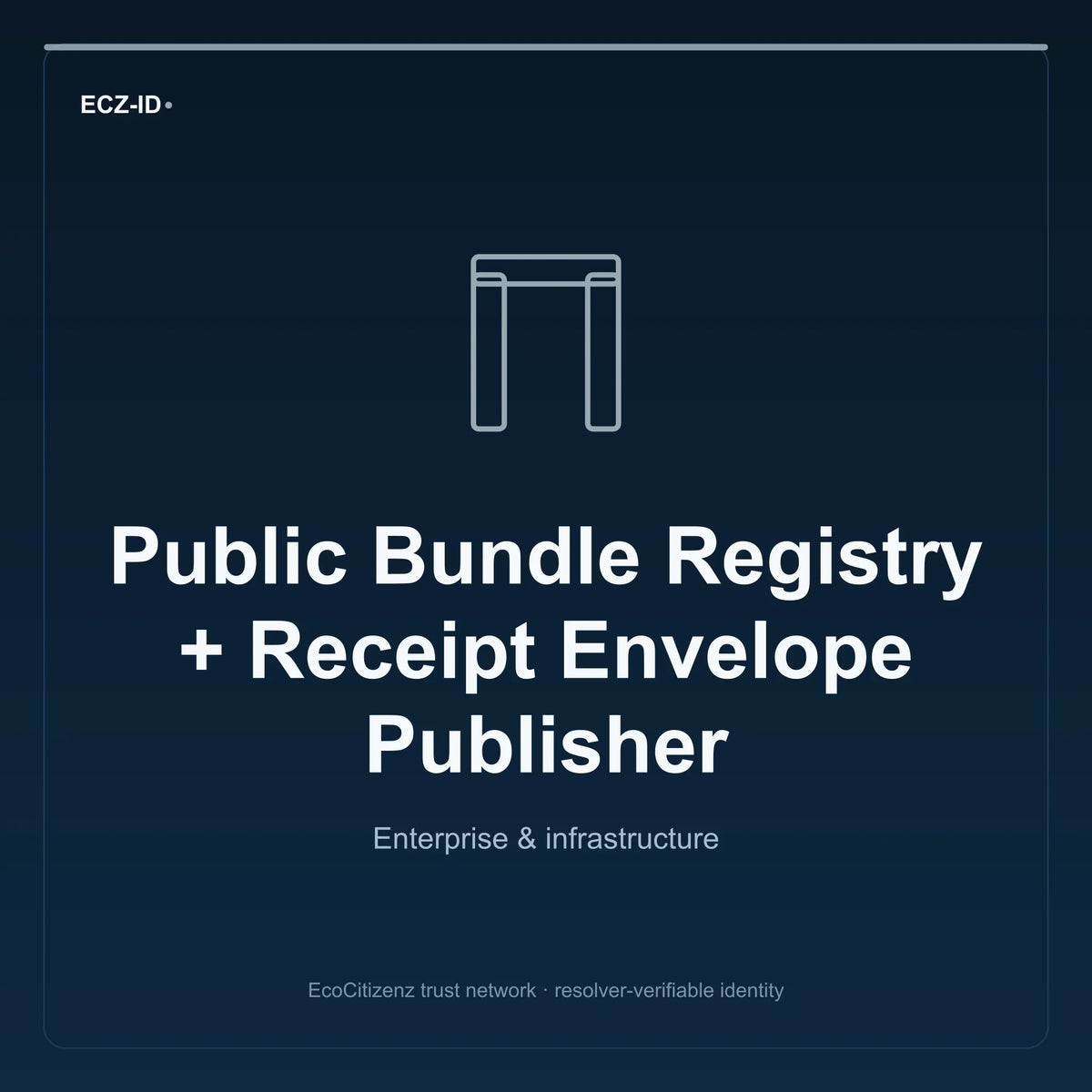 ECZ-ID Receipts Business product hero — receipt retention, historical evidence and verifiable evidence operations across the ECZ-ID estate.