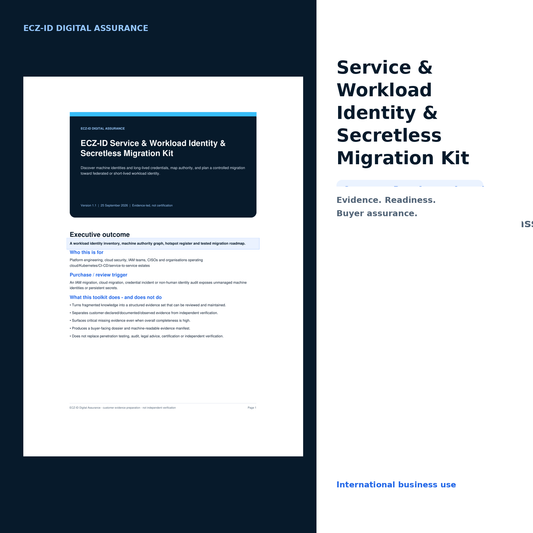 ECZ-ID Service and Workload Identity and Secretless Migration Kit